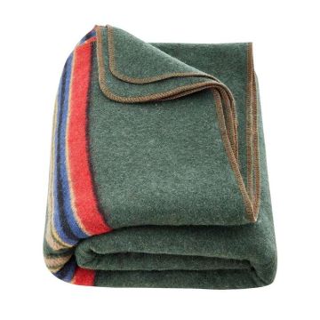 Wool camping blanket 1.62x2.23 m warm for travel