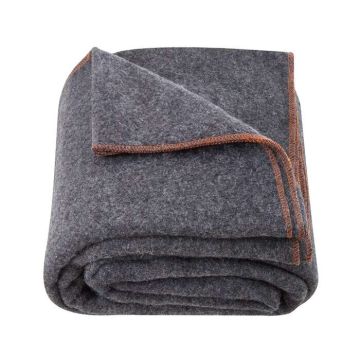 Wool camping blanket 1.62x2.23 m dark gray