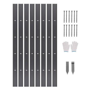 Metal Aluminum Alloy Landscape Edging, 8pcs, 72 inches