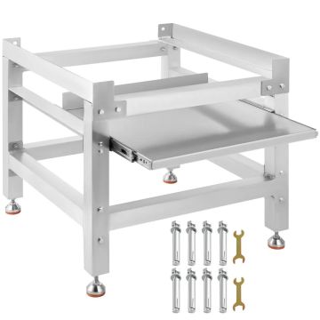 Heavy duty aluminum washer and dryer stand 122x64 cm with adjustable legs