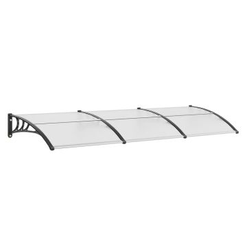 Markiza okienna i drzwiowa, baldachim PC, transparentna, 38x117 cm