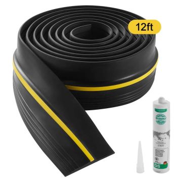 Garage door weatherstrip, 12 feet, black, PVC