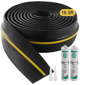 Garage Door Seal Strip, 16.5 Feet, Black, PVC, Weatherproof
