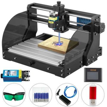 CNC 3018 pro 3-axis CNC milling and laser engraver, 300×180×45 mm, 500 mw, GRBL