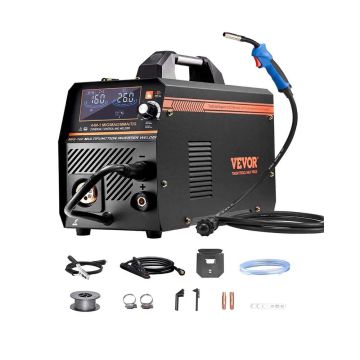Synergic 4-in-1 MIG welding machine, 160 A, IGBT inverter, LCD display