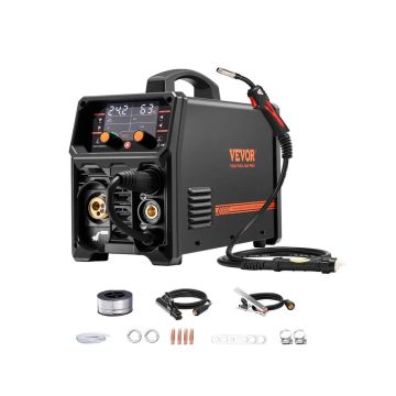 Pro MIG 200A welding machine 5in1 (MIG, gas, flux, electrode, TIG) with IGBT and LCD