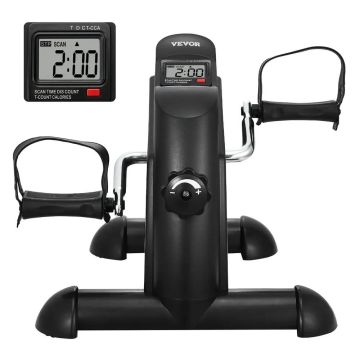 Trenażer rowerowy pod biurko z wyświetlaczem LCD, przenośny, o wielokrotnym oporze