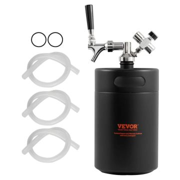 Beer brewing system 5 L keg ​​304 stainless steel with pressure display and CO2 regulator