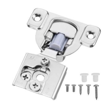 Cabinet hinges, 30 pcs., partially covered, 105° opening, soft closing, with screws