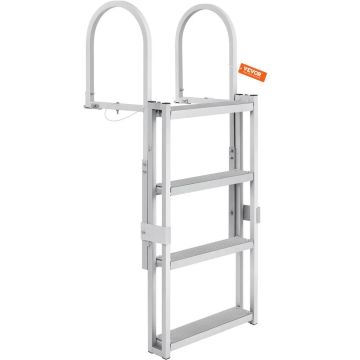 Drabinka aluminiowa składana, 4 stopnie, 140-194 cm, do łodzi
