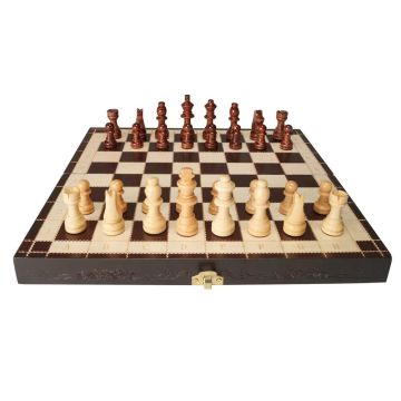 Magnetic Wooden Folding Chess Set 12 Inch