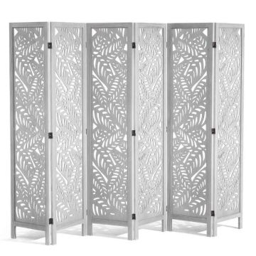 Wooden 6-panel folding room divider, 170 cm high