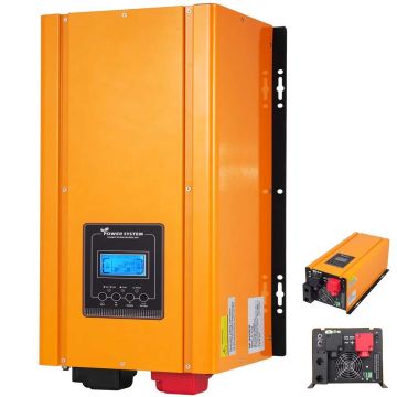 Pure sine wave inverter 12V to 110V, 3000W nominal power, 9000W maximum, LCD display