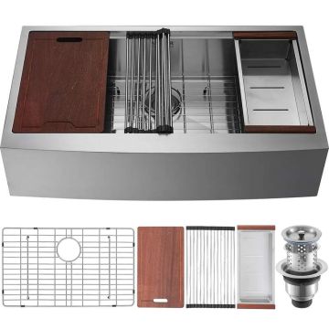 Undermount Kitchen Sink, 304 Stainless Steel, 36 Inch, Single Bowl