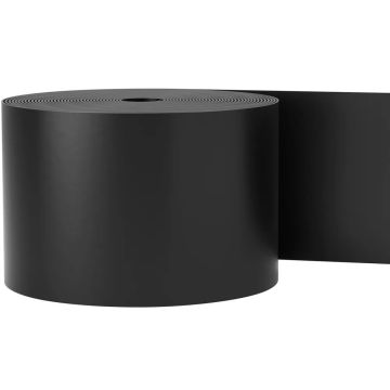 Landscape edging, 25 cm deep, 24 m long, recycled HDPE, black