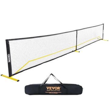 Portable pickleball net system 6.7 m, metal frame, for outdoor sports