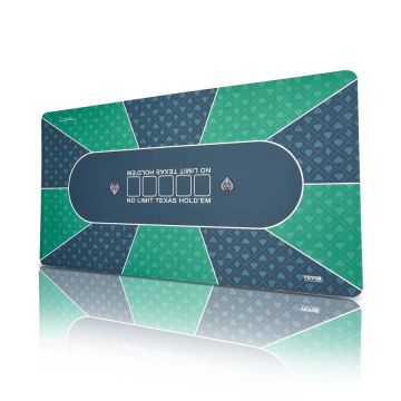 Foldable Rectangular Green Poker Table Top 70x35 Inch for 6-8 Players