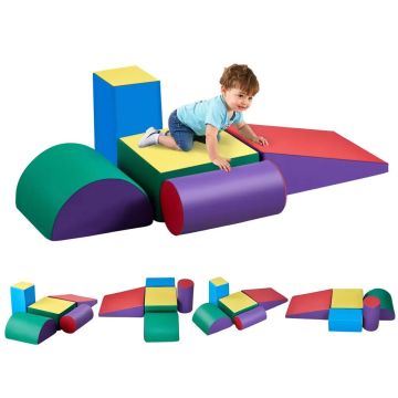 Climbing toy set for children, 5 pieces, foam, PU leather