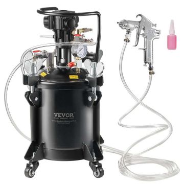 Spray paint pressure tank 10 L, automatic mixing, adjustable 70 psi