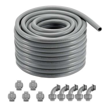 Elastyczna rura elektroinstalacyjna z tworzywa PVC o średnicy 25,4 mm, 30,5 m, IP65