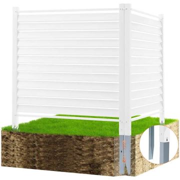 Vinyl Privacy Fence Panels with Louvers, 48"x48" (2 pcs)
