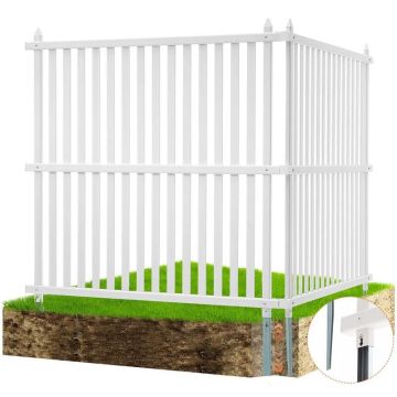 Vinyl Privacy Fence Panels 48x48 Inch, Outdoor Barrier (2 Pack)