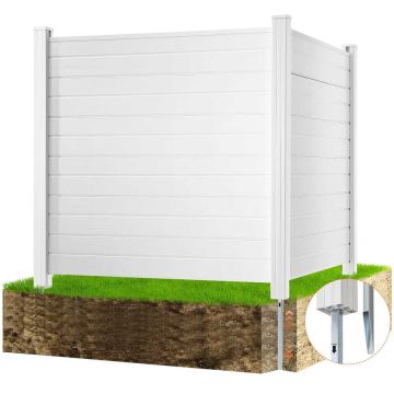 Outdoor Privacy Vinyl Screen, 50x50 Inch, 2 Panels