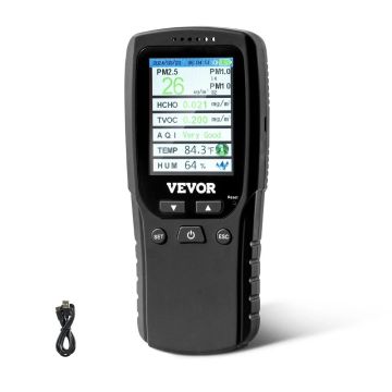 Air quality meter 8 in 1 with PM particle counter and AQI tester