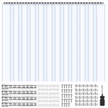 Transparent PVC curtains, 2.4x1.8 m, waterproof door strips