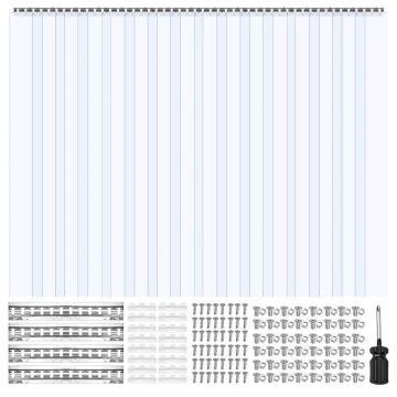 PVC strip curtain for doors 243.8x243.8 cm, transparent
