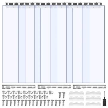 Transparent PVC curtain strips 2.1x0.96 m, for freezer and warehouse