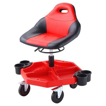 Krzesło garażowe na kółkach, regulowane, 136 kg dla mechaników