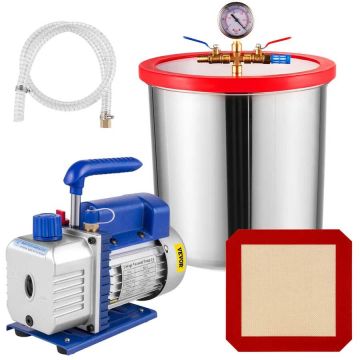 19 L vacuum chamber kit with 28 l/min vacuum pump