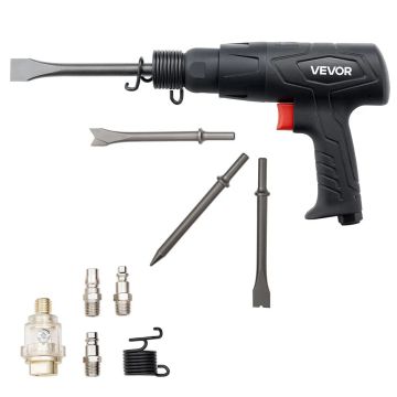 Pneumatic hammer with 70 mm stroke and 4 chisel set, 2500-2700 blows/min
