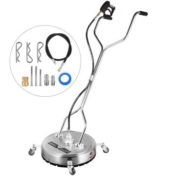 18" Pressure Washer Surface Cleaner, 4000 PSI, Wheels, 3 Nozzles
