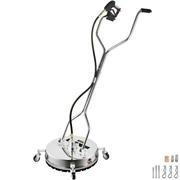 High pressure washer, 4000 PSI, 50.8 cm, stainless steel frame, wheels, 2 nozzles