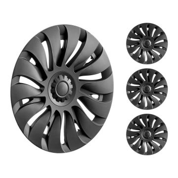 Wheel cover for 19 inch Y model, ABS/PC, with clip and valve hole
