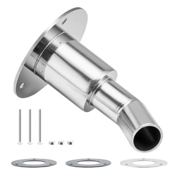 Exhaust pipe fitting for diesel heaters, 24 mm, 316 stainless steel
