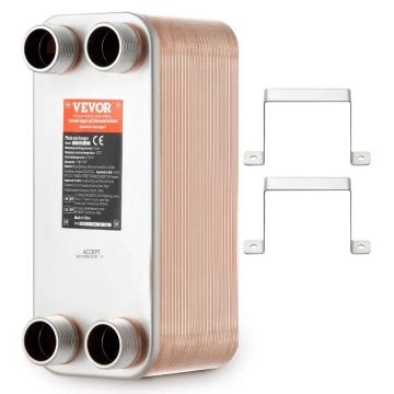 Plate heat exchanger 5"x12", copper/316L, water-water