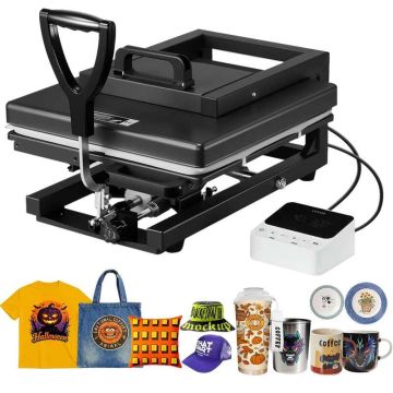 Hybrid sublimation press 380x380 mm, 8 in 1, black