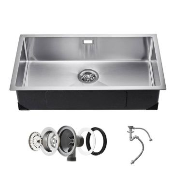 76 cm stainless steel undermount kitchen sink single bowl farmhouse style