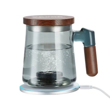 Hydrogen water cup 400 ml with SPE ionizer and wireless charging
