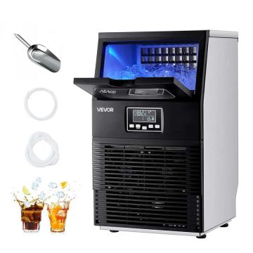 Commercial stainless steel ice cube maker, 36 kg/24 hrs.