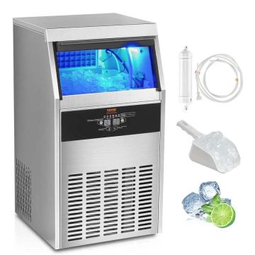 Commercial ice maker, 33 lbs, cabinet, LED display