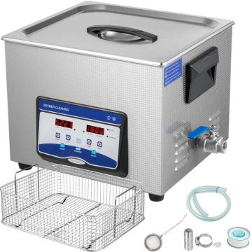 Ultrasonic 15L jewelry cleaner with heater and timer