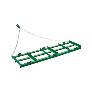 Towed heavy duty harrow with adjustable tines, 1.8m long, with chain, lawn leveling tool for ATVs, UTVs, tractors