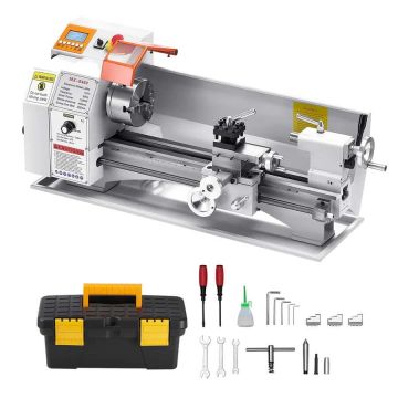 Precision metal lathe, 220x450 mm, automatic feed
