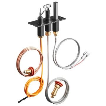 Gas ignition assembly, black, compatible with quadra-fire and heat & glo heaters