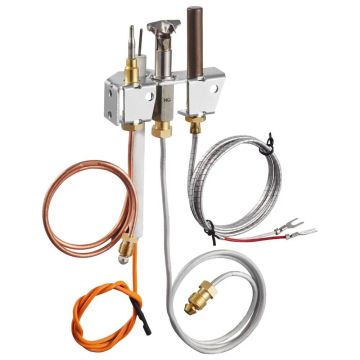 Gas ignition assembly with tube and thermocouple, OE 4021-732