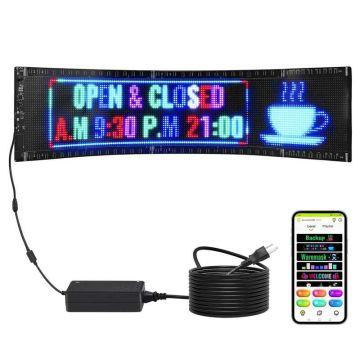 Programmable color LED panel, 83.5x20 cm, Bluetooth control